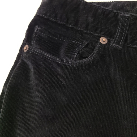 L.l. Bean women's classic black straight leg corduroy pants - Picture 6 of 10
